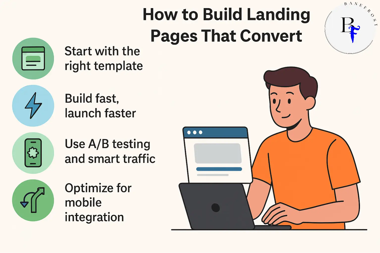 How to Build Landing Pages That Convert (Without Spending Hours or Hiring Developers) - BaneFrost
